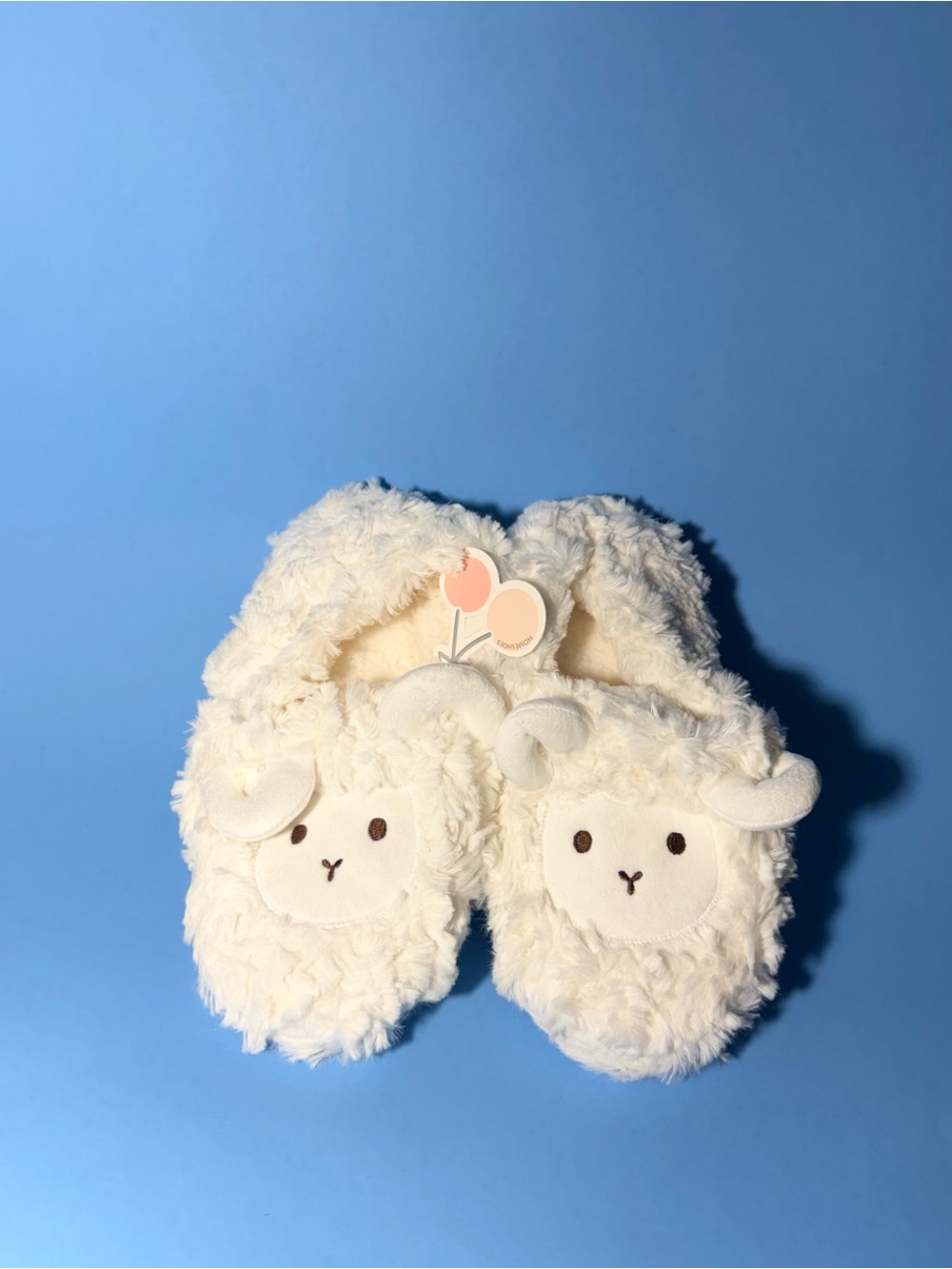 Women Cute Sheep Plush House Slippers Fluffy Lamb Indoor Shoes Size EU 36/38